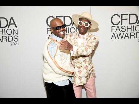 A$AP Ferg (left) and Harlem-based designer Dapper Dan attend the CFDA Fashion Awards. Dapper Dan was presented with the Geoffrey Beene Lifetime Achievement Award, and is the first black designer to receive the honour.