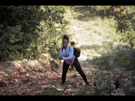 Rishelle-Ann Watson enjoying the hiking trail from a previous TrainFit Club excursion.