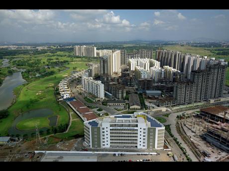 Aerial view of Palava City, India.