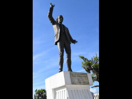 To the north of the park is the statue of National Hero Norman Manley.