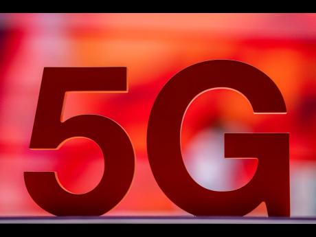 A 5G sign at the Orange booth at the Mobile World Congress in Barcelona, Spain, on June 29, 2021.