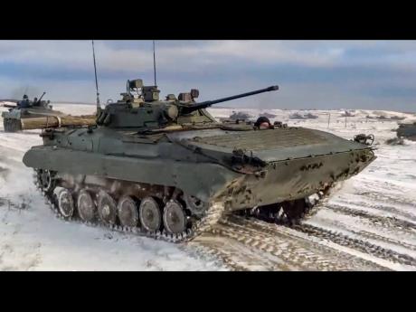 Russian and Belarus troops held joint combat training at firing ranges in Belarus yesterday as tensions remain high under the looming threat of war with Ukraine. 