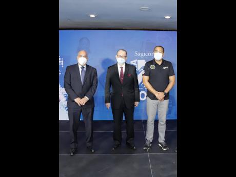 From left: Sagicor Group Jamaica (SGJ) President and Chief Executive Officer Christopher Zacca; Sagicor Foundation Chairman and Director Emeritus of SGJ R. Danny Williams; and Minister of Health and Wellness Dr Christopher Tufton.