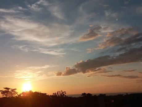 Sunset seen from the hills of Whitehall in Negril.