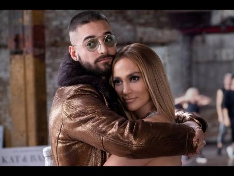Jennifer Lopez and Maluma in a scene from ‘Marry Me’.