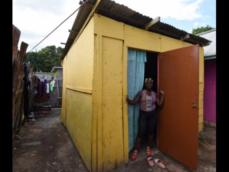 Shadesha Gordon’s one-bedroom board house that has no bathroom or kitchen