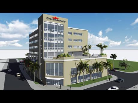 Artist rendition of the GraceKennedy headquarters and commercial complex.