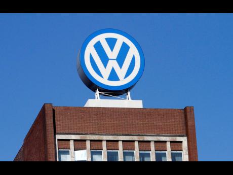 The VW logo is seen at the company’s headquarters at the Volkswagen plant in Wolfsburg, Germany.