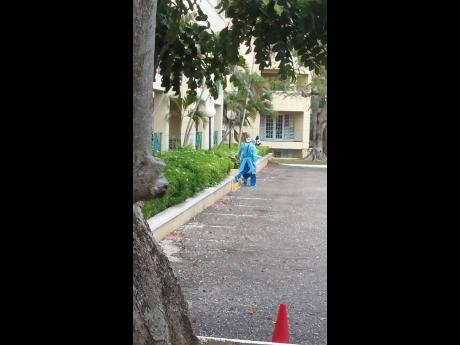 Credit: An obscure view of the El Greco hotel in Montego Bay.