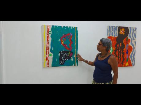 Credit: Krysta Anderson She spoke very highy of her late husband’s work, ‘Bepopadoowap’ (left) and ‘Carmen’ (right) sharing candidly that the names of his pieces were often inspired by his musical selections, readings and those close and dear to him.
