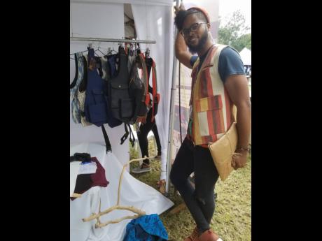 Recording Artiste Mannin ‘Ma’neen’ Marsh is happy with his newly purchased Tribe Nine Studios vest.