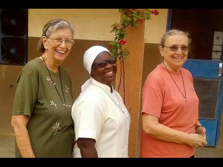 From left: Sister Suellen Tennyson, Sister Pascaline Tougma, a midwife from Burkina Faso, and Sister Pauline Drouin, a nurse from Lake Magantic in Canada.