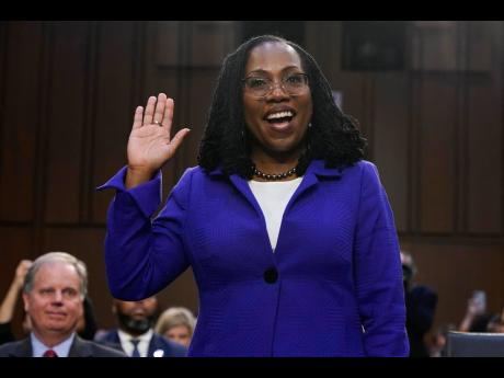 Supreme Court nominee Judge Ketanji Brown Jackson is sworn in for her confirmation hearing before the Senate Judiciary Committee on Capitol Hill in Washington on March 21. 