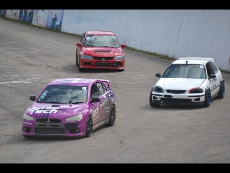 Action on the track at the Dover Raceway during Radical Invasion on Easter Monday.