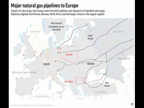 Imports of natural gas into Europe come from both pipelines and liquefied natural gas.