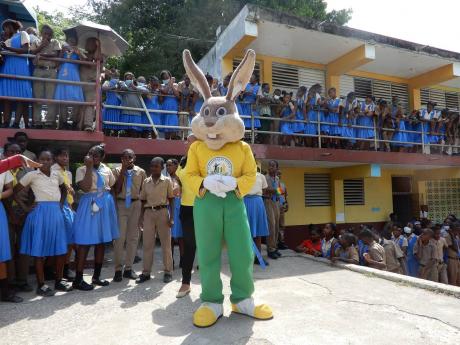 Mr Protector, the child protection mascot.