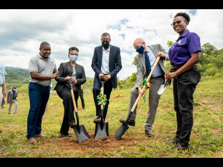 From left: Leon Samms, executive director, Caribbean Christian School for the Deaf; Nadine Chambers Goss, executive director, RISE Life Management Services; Clehan Williams, senior adviser to Minister Karl Samuda in the Ministry of Economic Growth and Job 