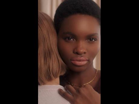SAINT Nigerian beauty Aworo Mayowa in the new Rose Inc. advertising campaign for the brand’s satin lip colour refillable lipstick.