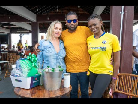 Three’s company (from left) Ali Jeffres, Jason Bracko and Yejide Holness enjoyed the finals.