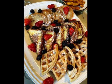Credit: Contributed Treat your taste buds to a berry breakfast delight of waffles and French toast.