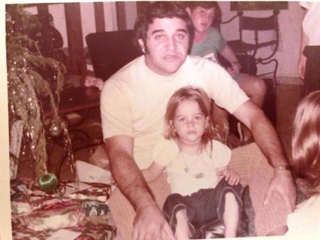 Julie Mahfood with her father.