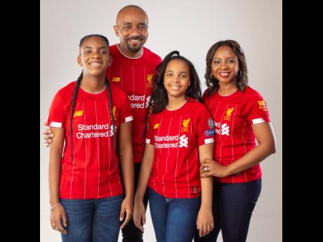 The Channer family - Lennox Channer is all smiles with daughters Kyra-Jade and Maya-Paige and wife Shelee.