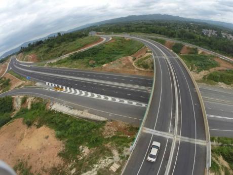 
Aerial view of a section of the North South Highway.