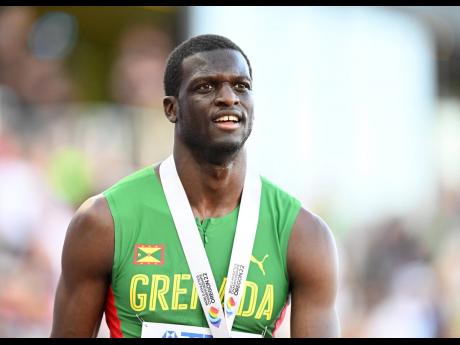 Grenada’s Kirani James is all smiles after returning to some level of form with a World Athletics Championships silver medal over 400 metres at Hayward Field in Eugene, Oregon on Friday. 