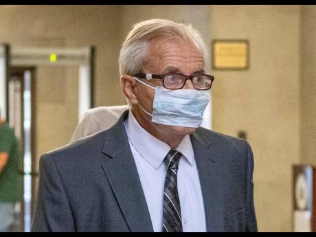 Charles Polevich at the Nassau County Courthouse for sentencing on Wednesday, in Mineola, New York. 