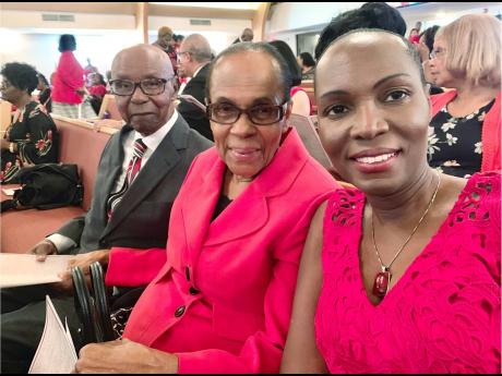 Credit: Contributed Topaz Kirlew with her mom Sylvia and dad William.