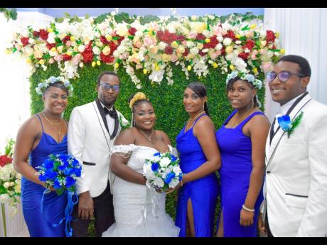 Credit: Shot by Matt Mr and Mrs Blake were excited to have the support of their bridal party.