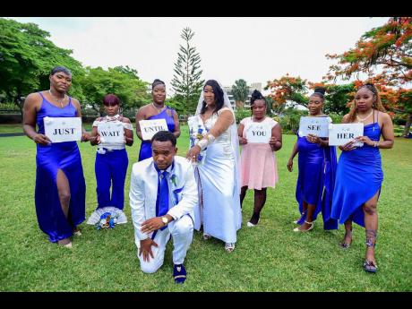 Credit: Contributed right: The groom anticipates the first look with his bride.