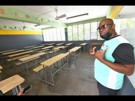 Credit: Rudolph Brown/Photographer Marvin Johnson, principal of Tivoli Gardens High School in Kingston, says preparations are advanced for the resumption of school in two weeks.