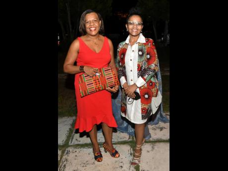 Credit: Rudolph Brown right: Lavern Reid (left), wife of Jamaica’s High Commissioner to Nigeria, Esmond Reid, and Claudine Allen, general manager of JN Foundation, both brought a touch of Africa.