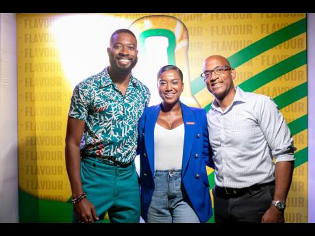 Credit: Jamila Litchmore From left: Marketer and Social Impact Creator Joel Nomdarkham, Red Stripe Communications Manager Tyheissa Williams, and Red Stripe Head of Commerce Sean Wallace are beaming following the successful launch of the Amplified Mentorship Programme.