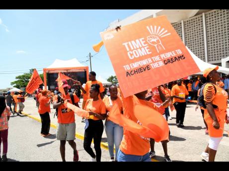 PNP supporters at the party’s 84th conference at the National Arena in Kingston on Sunday, September 18.