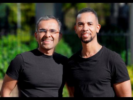Smile Genius app inventor Dr. Mark-Anthony Meghie Shepherd (right) with friend and co-founder, Nipun Kathuria (left)