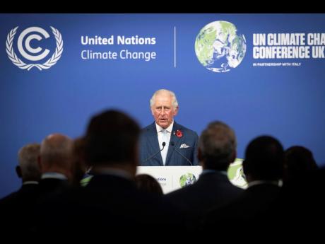 Britain’s then-Prince Charles addresses a Commonwealth Leaders’ Reception at the COP26 Summit in Glasgow, Scotland, on November 2, 2021. 