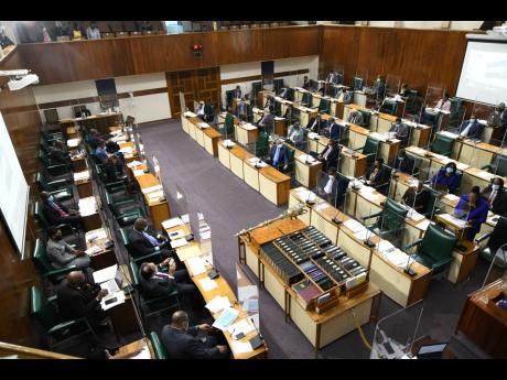 Sitting of the House of Representatives at Gordon House in Kingston on June 8, 2021