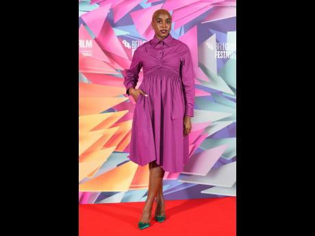 Styled by Karla Welch, Lynch does the photo call in Preen by Thornton Bregazzi. 