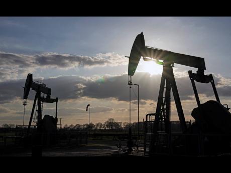 
A pumpjack of Wintershall DEA extracts crude oil at an old oil field in Emlichheim, Germany, on March 18, 2022.