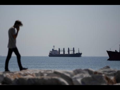 The Panama-flagged cargo ship ‘Lady Zehma’ anchors in the Marmara Sea in Istanbul, Turkey, on September 2. Russia has suspended its part of the deal allowing Ukraine to ship grain from its Black Sea ports safely amid a months-long war. It appears that 