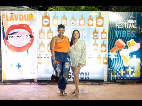 Credit: Contributed Red Stripe’s Brand and Corporate Public Relations Manager Stacy-Ann Smith (left) and Heineken’s Brand Manager Amoye Phillpotts-Brown entered CRISP in style.