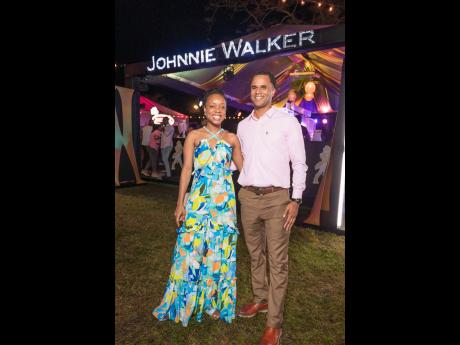 Credit: Contributed Johnnie Walker’s Brand Manager Lyshon Davis is joined by Junior Brand Manager Ben Sinclair.