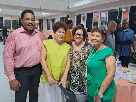 
From Left: Michael Grant, producer of ‘Finding Foster: The Search for Jamaica’s Long Sprint Hero’, Heather Chinn, Debbie Jardine, and Andrea Roberts, grandchildren of GC Foster. During the launch of Finding Foster and book, ‘Fifty Days Afire’ at