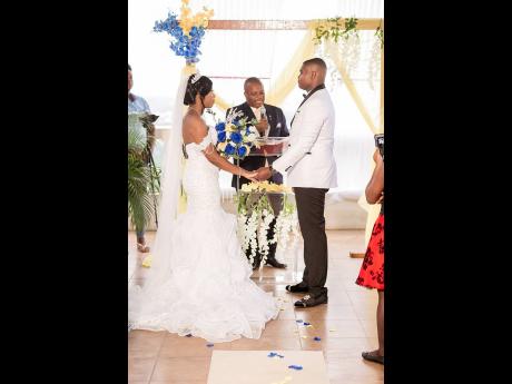 Before God and in the presence of their loved ones, this woman and this man joined hands and hearts in holy matrimony.