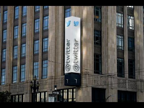 AP 
Twitter headquarters is shown in San Francisco on November 4.