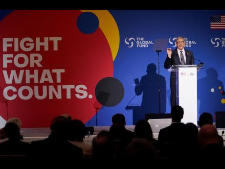 Bill Gates speaks during the Global Fund’s Seventh Replenishment Conference on September 21 in New York. Bill Gates, currently visiting Kenya, announced on Thursday that his foundation will spend $7 billion to improve health, gender equality and farming 