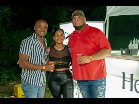 Credit: Contributed From left, we caught up with Regional Marketing Manager for J Wray and Nephew, Kamal Powell, Bacchanal Committee Member Chelsea Jameson and Bachanal Junior Director Nicholas Franklin at the event.