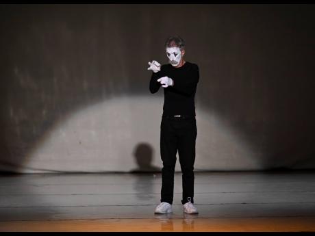 Pierre Lemaire, former dean of the School of Drama at the Edna Manley College of the Visual and Performing Arts and president of the Board of the Alliance Française de la Jamaique, paid tribute to Forbes in the form of a moving mime.